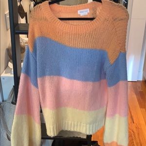Lovers + friends never worn rainbow sweater